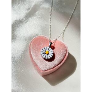 Collana margherita con messaggio segreto stampa in acciaio qualunque cosa desideri