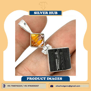 Unique 925 Sterling Silver Cacoxenite Tourmaline Rugueux Gemme Pendentif Bijoux Fournisseur En Vrac Prix OEM ODM - Product Image 2