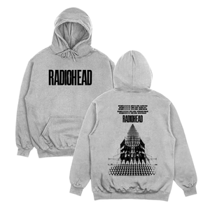 Sudadera con Capucha de la Banda de Rock Radiohead, Radiohead Returns, Gira Europea 2025, para Hombre y Mujer, Estilo Hip-hop, Algodón Puro, Otoño, Tinte Liso - Product Image 1