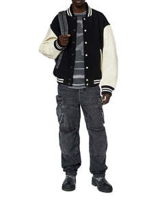 Chaqueta Bomber de Diseño Nuevo, Chaqueta Universitaria, Color Negro Azabache Brillante, Chaqueta con Logotipo Personalizado al por Mayor - Product Image 6