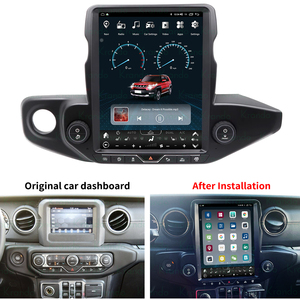 Radio de coche Tesla de 12,1 pulgadas para Jeep Wrangler JL 2018-2022 <span class=keywords><strong>Android</strong></span> Multimedia unidad principal estéreo inalámbrico CarPlay 4G <span class=keywords><strong>SIM</strong></span> - Product Image 2