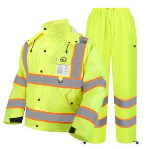 Best Selling Comfortable Premium Quality Safety Hi-Vis Reflective ANSI CLASS 1 Waterproof Logo Overall Suit <b>Cheap</b> Price - Product Image 1