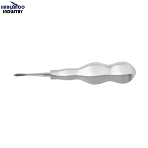 Extracteur dentaire manuel atraumatique incurvé de 4 mm LUX-Tome HI-949 de marque personnalisée, luxation, approuvé CE ISO, classe I - Product Image 1