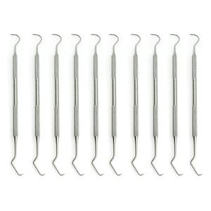 Sonde dentaire à double crochet médical, outil dentaire, acier inoxydable, outil dentaire, sonde d'exploration dentaire, crochet pour l'hygiène dentaire - Product Image 6