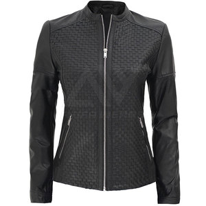 Nouvelle arrivée de vestes en cuir véritable à la mode pour femmes taille XL personnalisée offre en gros à bas prix - Product Image 1