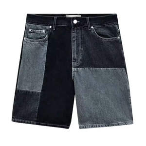 Shorts de Mezclilla con Parches al por Mayor, Estilo Urbano, Shorts de Mezclilla para Hombre, Pantalones Cortos de Mezclilla al por Mayor, Servicio OEM - Product Image 1