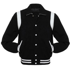 Chaquetas de béisbol informales de alta calidad para hombre, diseño personalizado Letterman con mangas de cuero de invierno calentadas, recién llegado - Product Image 1