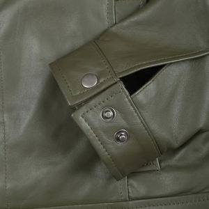 Chaqueta de Cuero de Piel de Oveja Genuina de Primera Calidad para Hombre, Prenda Exterior Elegante, Cómoda y Duradera, Chaquetas de Diseño Clásico y a la Moda - Product Image 6