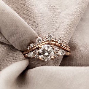 Bague en or rose 14K 18K avec diamant brillant cultivé en laboratoire certifié IGI HPHT CVD VVS1, taille brillant, 1CT 3CT 5CT, sertissage en canal, bijoux fins - Product Image 3
