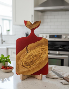 Tabla de Cortar Moderna de Madera y Resina |   Tabla de Cortar de Madera y Resina Epoxi Hecha a Mano |   Elegante para Uso en Cocina y Restaurante - Product Image 3