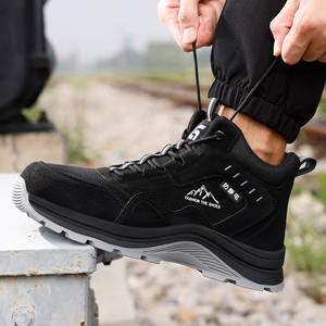 GUYISA Workwear Series Botas DE SEGURIDAD antiestáticas Microfibra Upper High Top <span class=keywords><strong>Safety</strong></span> Sneakers Botas DE SEGURIDAD amarillas y marrones - Product Image 6