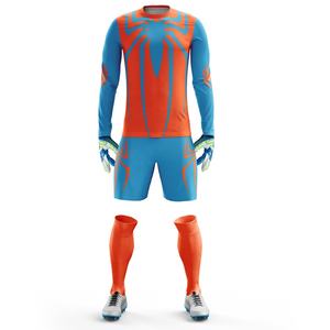 100% poliéster personalizado sublimación portero uniforme Kit OEM equipo de fútbol desgaste con estilo de corte automatizado - Product Image 3