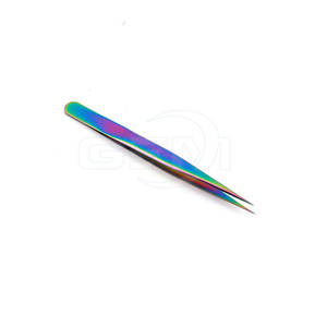 Best Selling Premium Quality Stainless Steel <b>Eyelash</b> <b>Tweezers</b> Low MOQ Multi-Color Collection - Product Image 4