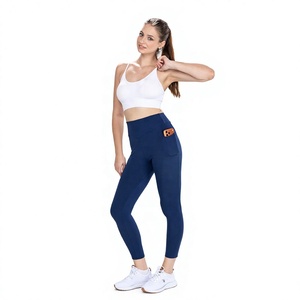 Women <b>High</b> <b>Waist</b> Seamless Yoga <b>Leggings</b> Full Length Solid Color Pockets Four-Way Stretch Elastic <b>Waist</b> Breathable Spandex - Product Image 2