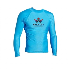 Breathable Moisture Wicking Athletic Wear Long Sleeve <b>Men</b> Rash Guard Quick Dry Performance <b>Shirt</b> for <b>Swimming</b> Surfing Fitness - Product Image 4