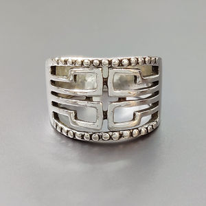 Rose Gold Gold Plated Fashionable Vintage Modern Children's <b>Ring</b> (7.4 Grams) Inlay Setting Stylish <b>Silver</b> Jewelry for Gift - Product Image 1