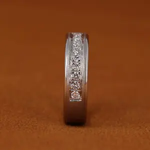 Bague en argent 925, unique, de haute qualité, alliance pour homme et femme, sertie de moissanite, pour fiançailles, bijoux de mode, anniversaire - Product Image 3