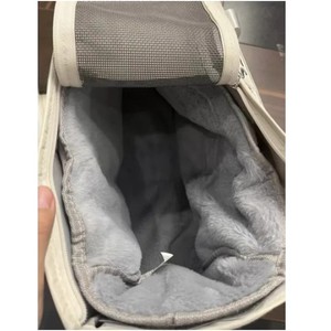 Transportín para mascotas de tela Oxford con cierre de cremallera, gris, con malla ventilada para gatos - Product Image 5