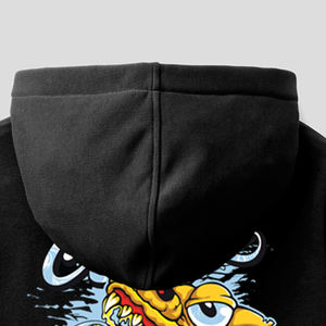 Sweat-shirt à capuche en molleton de coton 100% coréen imprimé personnalisé brodé pour hommes avec cordons d'impression numérique d'hiver directe - Product Image 6