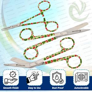 Ensemble de ciseaux d'allaitement 3 pièces avec pinces à hémostat, ensemble de ciseaux d'allaitement et pinces de qualité supérieure Poignée imprimée au design élégant par Vaslcare - Product Image 5