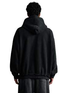 Sweat-shirts à capuche surdimensionnés en coton 100% vintage personnalisés, délavés au soleil, lourds, écologiques, brodés, teints en uni - Product Image 5