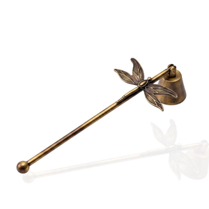 Gold Finished Iron Metal <b>Candle</b> Snuffer With Long Handle For Home Decoration <b>Candle</b> <b>Wick</b> Snuffer <b>Candle</b> Extinguisher Tool - Product Image 2