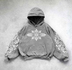 เสื้อมีฮู้ดเฉพาะตัวพร้อมพิมพ์ DTF DTG สีสดใสผสมผ้าฝ้ายใส่สบายเหมาะสำหรับใส่ไปยิมลำลองหรือแฟชั่นแนวสตรีท - Product Image 5