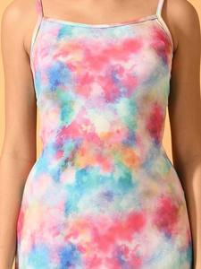 Robe d'été sans manches Robe Slim Sexy bodycon PU Coated Dress Maxi Length Dress avec tissu de haute qualité - Product Image 6