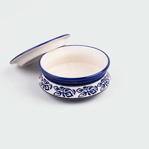 Juego de Cacerolas de Aluminio con Revestimiento Cerámico y Diseño de Hojas Azules, con Tapa de Vidrio, Apto para Estufas de Gas - Product Image 2