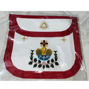 Nouveau artisanat maçonnique MM maître maçons tablier avec poche Regalia mm 3ème degré maçonnique passé maître tablier bleu soie bordure argent - Product Image 5