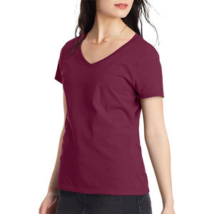 Meilleures ventes T-shirts d'été à col rond et manches courtes pour femmes Polyester/coton de haute qualité Vêtements décontractés respirants à séchage rapide - Product Image 1