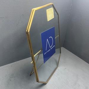 <b>Picture</b> <b>frame</b> Table top photo <b>frame</b> decorative metal brass and glass with grey finish unique design - Product Image 3