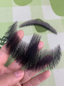 Ensemble de fausse <span class=keywords><strong>barbe</strong></span> et moustache en cheveux humains de qualité supérieure - Entièrement noué à <span class=keywords><strong>la</strong></span> main, <span class=keywords><strong>barbe</strong></span> de chèvre naturelle ultra-réaliste pour hommes, cosplay et usage quotidien - Product Image 2
