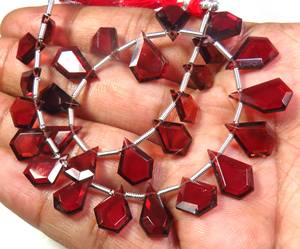 ลูกปัดโกเมน Mozambique สีแดงธรรมชาติ10 "สาระ25ชิ้นสีแดงโกเมนลูกปัดเพชรพลอยเหลี่ยม9-15มม. ลูกปัดอัญมณีแฟนซีโกเมนแอฟริกัน - Product Image 6