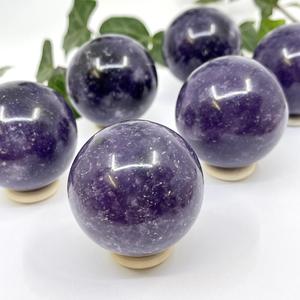 Vente en gros de sphères de cristal d'agate lépidolite magnifiquement polie en vrac pierre semi-précieuse naturelle pour la décoration de la maison Feng Shui - Product Image 3