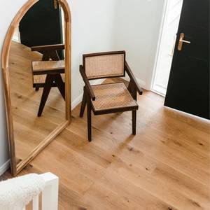 เก้าอี้ทานข้าวไม้หวายสไตล์มินิมอล เก้าอี้ไม้สักแท้สำหรับใช้ภายในและภายนอกอาคาร - Product Image 5