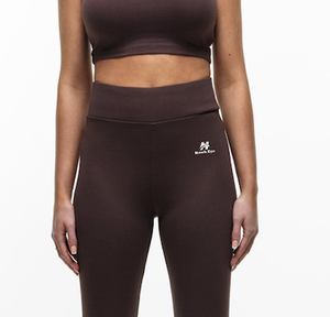 Dark <b>Brown</b> Color <b>Women</b> <b>Legging</b> with the Matching Crop Top <b>for</b> the Yoga Workout - Product Image 5