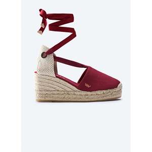 Sandali da donna con zeppa con zeppa in tela in edizione limitata Bisbe - Product Image 1