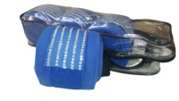 Ensemble de bandages pour chevaux en polaire bleu royal de qualité supérieure, personnalisé, avec cristaux et strass, 3 mètres de long