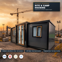 Dortoir de camp minier de haute qualité 20ft 40ft certifié AS/NZS moderne pour camp minier / bureau de chantier