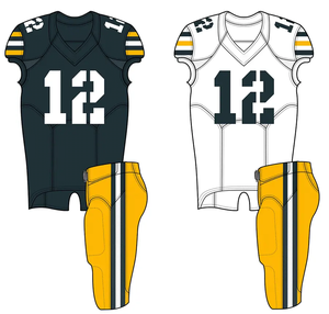 Maillots de football américain sublimés en gros pour adultes, grandes tailles, séchage rapide, antibactériens, ensemble maillot et pantalon d'entraînement, 100 % fabriqué - Product Image 1