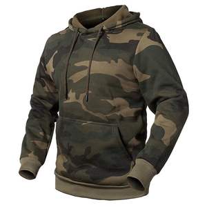 Sudadera con Capucha de Camuflaje para Hombre, 100% Algodón, Diseño Sólido, Impresión Serigráfica, Ecológica, Transpirable, para Otoño - Product Image 6
