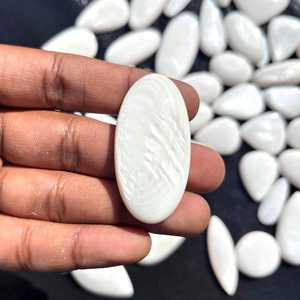 Lot de pierres précieuses en nacre Cabochon en gros 100 pour cent de qualité supérieure naturelle pour les bijoux faits à la main et la conception artisanale - Product Image 2