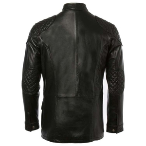 Chaqueta de caza transpirable de lona recubierta de cuero genuino personalizable para hombre, gran oferta, cuello levantado de ajuste Regular, logotipo personalizado - Product Image 6