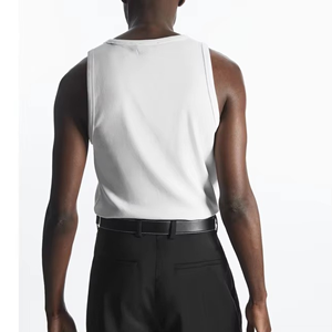 Débardeur de gymnastique léger pour hommes élégants sans manches gilet d'entraînement respirant entraînement Muscle Fitness Wear services OEM et ODM - Product Image 3