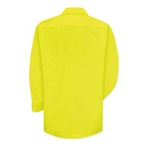 Camisetas abotonadas de seguridad de poliéster 100%, venta al por mayor, ropa de trabajo de invierno de alta visibilidad, camisetas reflectantes de trabajo de manga larga - Product Image 5