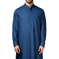 Haute qualité musulman Ramadan moyen-orient ethnique Jubba vêtements Style saoudien arabe Thobe pour hommes respirant à manches longues hommes Thobe