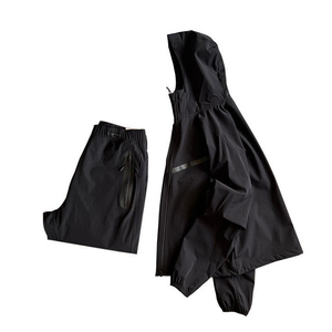 ชุดเสื้อแจ็คเก็ตและกางเกงขาสั้นมีซิปชุดเสื้อแจ็คเก็ตกันลมปรับแต่งได้โลโก้ตามสั่ง - Product Image 4