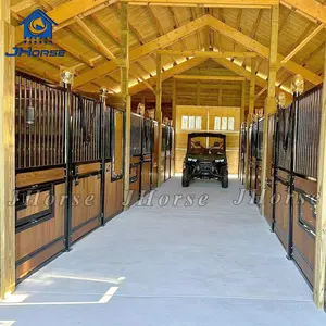 Prefab Popular Type Horse Stable Horse Stall Fronts Horse Barns with Hinged Door