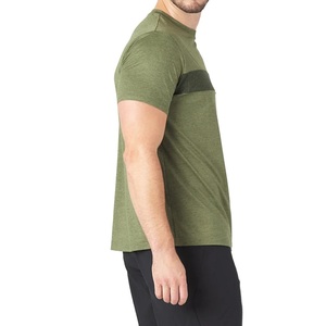 T-shirts d'été respirants en tricot à coutures contrastées pour hommes, broderie à manches courtes, conception personnalisée, fournisseur de BD - Product Image 2